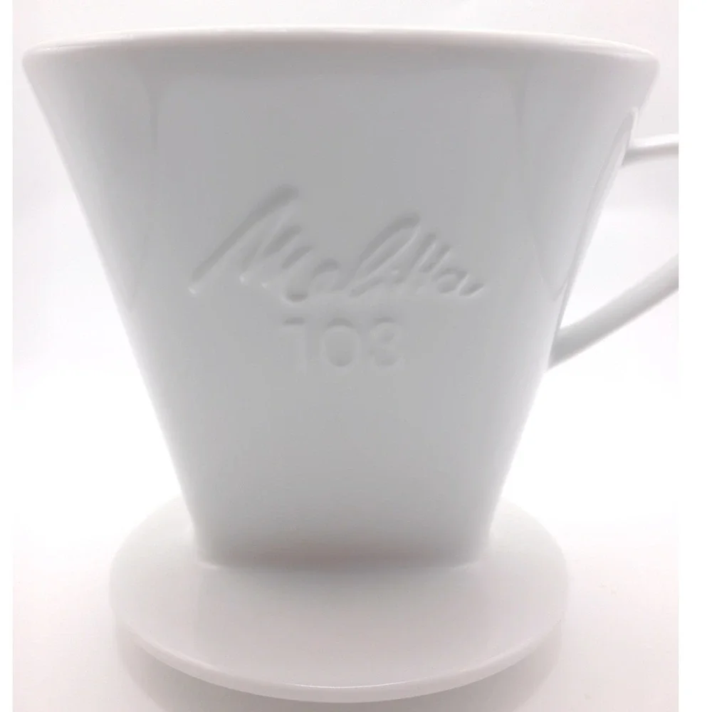 Melitta Coffee Dripper 103 White Ceramic Pour Over Brewer Cone Mint Condition